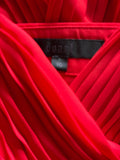 COAST RED SLEEVELESS V NECKLINE KNIFE PLEATED SPECIAL OCCASION DRESS SIZE 10