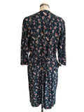 SEASALT CORNWALL ORGANIC COTTON TEAL JERSEY PATTERNED TRENNICK DRESS  SIZE 16