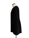 JAEGER BLACK SHORT SLEEVED SHIFT DRESS  SIZE 16