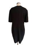 JAEGER BLACK SHORT SLEEVED SHIFT DRESS  SIZE 16