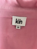 KIN 100% SILK PINK LONG SLEEVE SHIRT SIZE 20