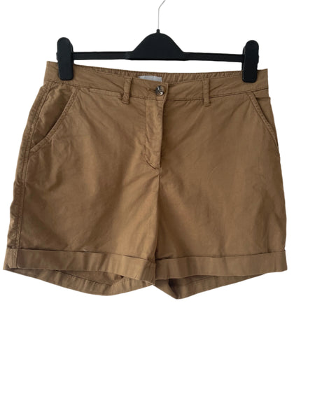 JIGSAW TOFFEE BROWN COTTON SHORTS SIZE 10