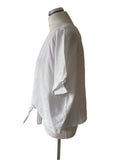 MARKS &  SPENCER PURE LINEN WHITE TIE FRONT TOP  SIZE 20