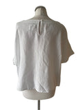 MARKS &  SPENCER PURE LINEN WHITE TIE FRONT TOP  SIZE 20