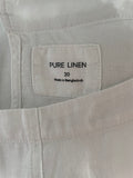 MARKS &  SPENCER PURE LINEN WHITE TIE FRONT TOP  SIZE 20
