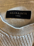 ALL SAINTS ROTHAY GREY CREW NECK JUMPER  SIZE L