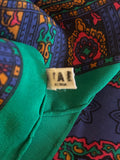 VINTAGE JAEGER 100% SILK MULTI COLOURED SQUARE SCARF