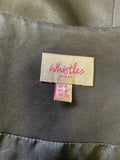 WHISTLES BLACK V NECK SHORT SLEEVED PENCIL DRESS SIZE 8
