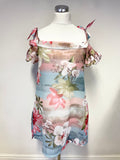 BRAND NEW TED BAKER SAYGE FLORAL PRINT BEACH COVER UP DRESS SIZE M
