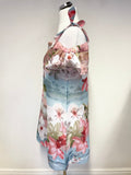BRAND NEW TED BAKER SAYGE FLORAL PRINT BEACH COVER UP DRESS SIZE M
