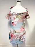 BRAND NEW TED BAKER SAYGE FLORAL PRINT BEACH COVER UP DRESS SIZE M