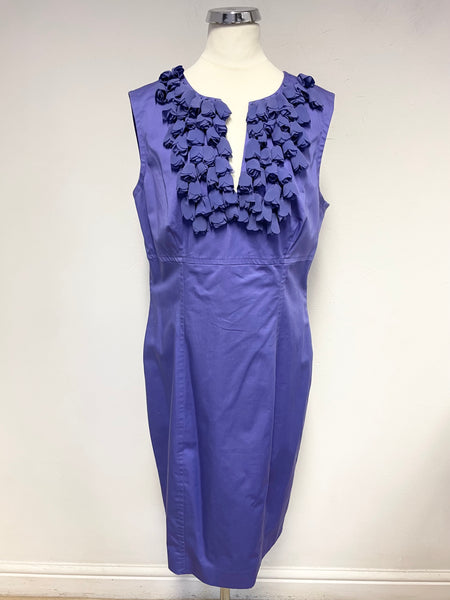 TED BAKER KYRHA FLOWER BUD TRIMMED SLEEVELESS PENCIL DRESS SIZE 14