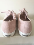 SUPERGA PINK SUEDE LACE UP PLIMSOLS/ TRAINERS SIZE 6/39