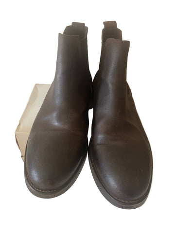 OFFICE BROWN LEATHER CHELSEA BOOTS SIZE 11.5/46