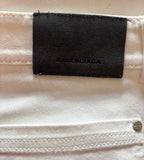 BALENCIAGA PARIS WHITE DENIM STRAIGHT LEG HIGH RISE JEANS (2015) SIZE 42 UK 14
