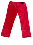 BRAND NEW MSGM RED DENIM HIGH RISE CROP JEANS SIZE 46 UK 14