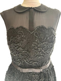 TED BAKER RANNI BLACK LACE COLLARED SPECIAL OCCASION DRESS SIZE 3 UK 12
