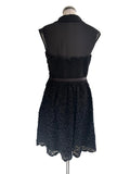 TED BAKER RANNI BLACK LACE COLLARED SPECIAL OCCASION DRESS SIZE 3 UK 12