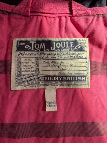 JOULES NAVY BLUE & PINK LINED QUILTED GILET SIZE M/L