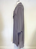 BELLA DONNA GRAPE LONG ASYMMETRIC LONG TOP & MATCHING OVER JACKET ONE SIZE APPROX M/L
