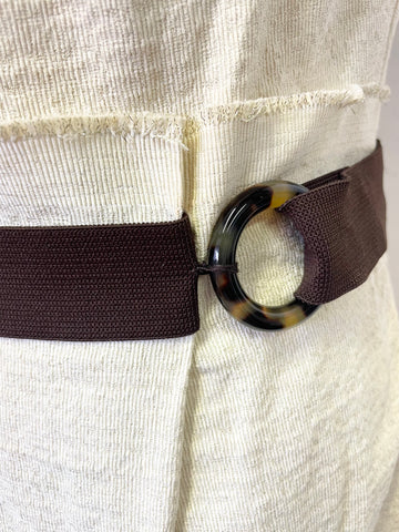 ITALIAN DESIGNER ALBERTA FERRETTI CREAM CAP SLEEVE BELTED DRESS SIZE UK 10