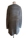 BANANA REPUBLIC GREY RIB KNIT HEAVY WEIGHT LONG CARDIGAN  SIZE M