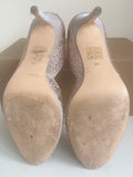 MONSOON GOLD PEEP TOE RHINESTONE ENCRUSTED HEELS SIZE 5/38