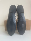 BRAND NEW HOBBS CREAM & BLACK PRINT BALLERINA FLATS SIZE 7/40