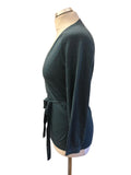 GAP 100% ITALIAN MERINO WOOL TEAL WRAP FRONT JUMPER  SIZE L