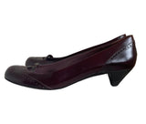 STUDIO POLLINI DARK BROWN LEATHER LOW HEEL COURTS SIZE 7.5/41