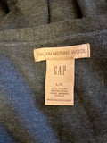 GAP 100% ITALIAN MERINO WOOL TEAL WRAP FRONT JUMPER  SIZE L