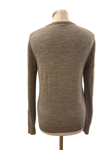UNIQLO LIGHT GREY MERINO WOOL ROUND NECK JUMPER  SIZE M