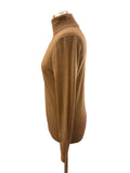 GAP 100% EXTRA FINE MERINO WOOL CAMEL POLO NECK JUMPER  SIZE M