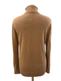 GAP 100% EXTRA FINE MERINO WOOL CAMEL POLO NECK JUMPER  SIZE M