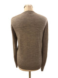 UNIQLO 100% MERINO WOOL LIGHT GREY V NECK JUMPER SIZE M