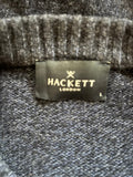 HACKETT 100% WOOL INK BLUE ROUND NECK JUMPER SIZE L