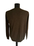 COS 100% WOOL OLIVE GREEN ROUND NECK JUMPER SIZE XL