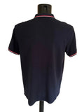 MONCLER MAGLIA NAVY BLUE SHORT SLEEVE POLO SHIRT  SIZE XL