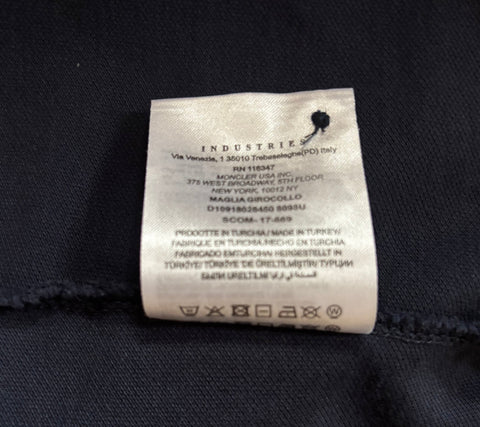 MONCLER MAGLIA NAVY BLUE SHORT SLEEVE POLO SHIRT  SIZE XL