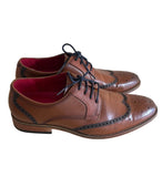 CHARLES SOUTHWELL PAISLEY TAN BROWN LEATHER LACE UP BROGUE SHOES SIZE 10 /44.5