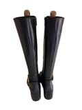 MICHAEL KORS BLACK LEATHER KNEE LENGTH BOOTS SIZE 6/39