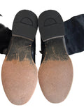 CARVELA BLACK SUEDE & LEATHER BUCKLE TRIM KNEE HIGH BOOTS SIZE 4/37