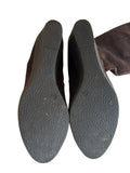 VANILLA MOON DARK BROWN SUEDE KNEE LENGTH WEDGE HEEL BOOTS SIZE 7/40
