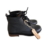 BRAND NEW FATFACE CATRIN BLACK LEATHER LACE UP BOOTS SIZE 5/38