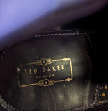 TED BAKER TORSDI BLACK LEATHER LACE UP ANKLE BOOTS SIZE 9/43