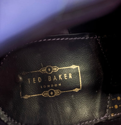 TED BAKER TORSDI BLACK LEATHER LACE UP ANKLE BOOTS SIZE 9/43