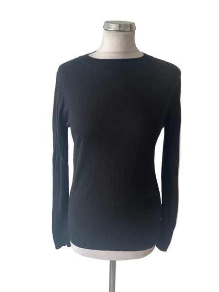 BANANA REPUBLIC SILK & CASHMERE BLACK LONG SLEEVE JUMPER  SIZE S