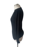 BANANA REPUBLIC SILK & CASHMERE BLACK LONG SLEEVE JUMPER  SIZE S