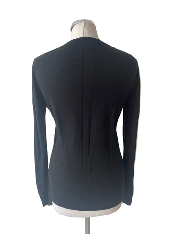BANANA REPUBLIC SILK & CASHMERE BLACK LONG SLEEVE JUMPER  SIZE S