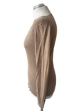 BANANA REPUBLIC SILK & CASHMERE CAMEL LONG SLEEVE JUMPER  SIZE S